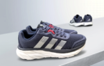 Adidas Adistar 3 Running Shoes - Navy Blue/Silver - Image 2