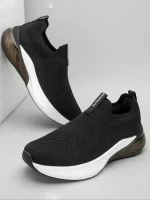 Redtape ETPU Men’s Walking Slip-On Shoes for Extra Comfort | Black-Edition