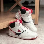 Kappa High-neck Sneakers| White-Red - Image 3