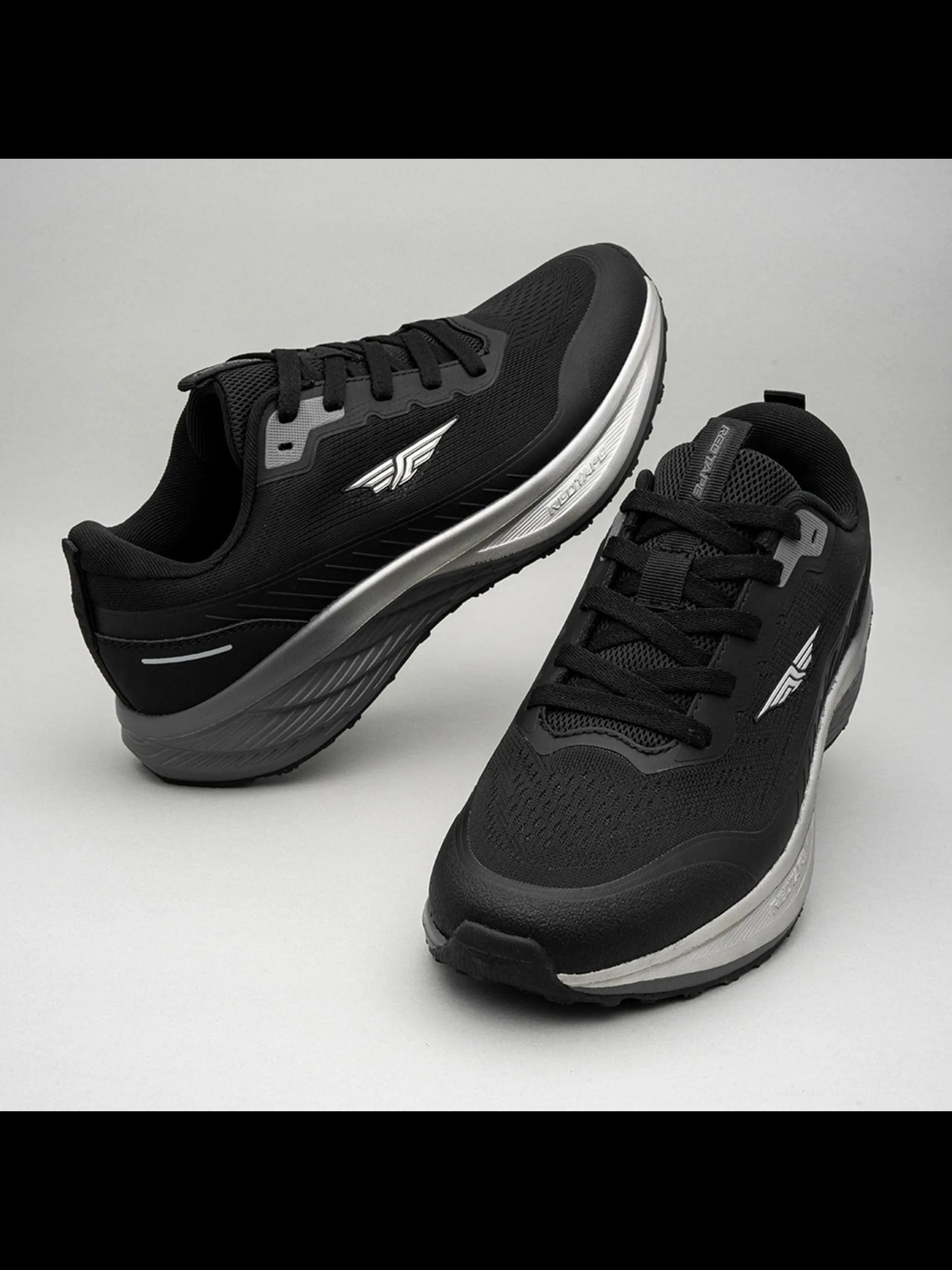 imgi_39_black π€ Redtape Running Athleisure Sports Shoes β Black Silver Edition - Image 1